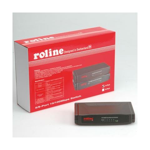 RS-105D 5-Port 10/100 Switch, No gestito, automaticly learning, automaticly update, Fast Ethernet, 140 x 85 x 30 mm, Cablato, External - Foto 1
